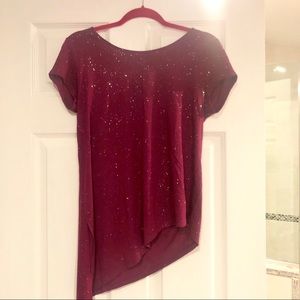 Short Sleeved Asymmetric Blouse